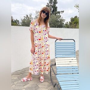 Lisa Says Gah Joni Maxi Dress Farmers Market White